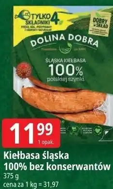 E.Leclerc Kiełbasa śląska 100% bez konserwantów Dolina Dobra oferta