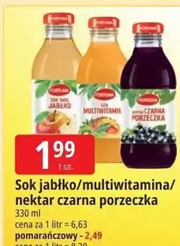 E.Leclerc Sok jabłko/multiwitamina/nektar czarna porzeczka Fortuna oferta