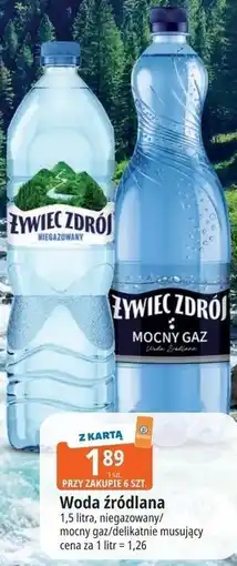 E.Leclerc Woda źródlana Żywiec Zdrój 1,5 litra oferta