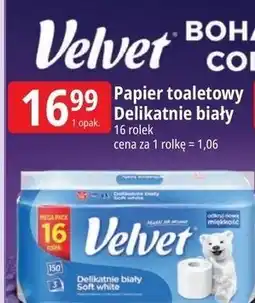 E.Leclerc Papier toaletowy Delikatnie biały Velvet oferta