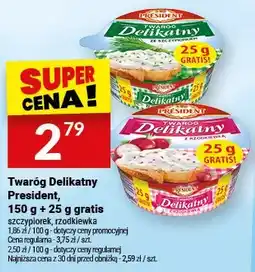 Twój Market Twaróg Delikatny President ze szczypiorkiem oferta