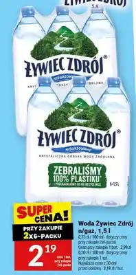 Twój Market Woda Żywiec Zdrój niegazowana oferta
