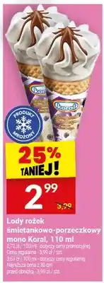 Twój Market Lody rożek śmietankowo-porzeczkowy mono Koral oferta