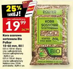 Twój Market Kora sosnowa sortowana Bio Polkor 10-60mm oferta