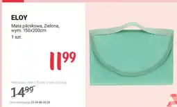 Rossmann Mata piknikowa zielona 150x200cm Eloy oferta