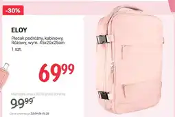 Rossmann Plecak podróżny kabinowy Eloy różowy 45x20x25cm oferta