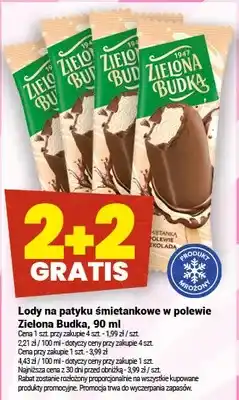 Twój Market Lody na patyku śmietankowe w polewie Zielona Budka oferta