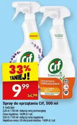 Twój Market Spray do sprzątania Cif Cleanboost Uniwersalny Odtłuszczacz oferta