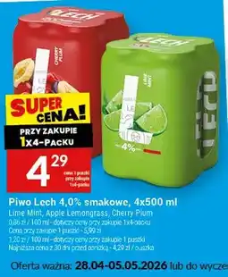 Twój Market Piwo Lech 4,0% smakowe Lime Mint Apple Lemongrass Cherry Plum oferta