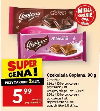 Twój Market Czekolada Goplana mleczna oferta