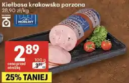 Delikatesy Centrum Kiełbasa krakowska parzona Morliny oferta