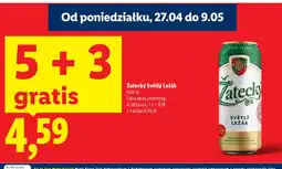 Lidl Piwo Zatecky Světlý Ležák 5+3 GRATIS oferta