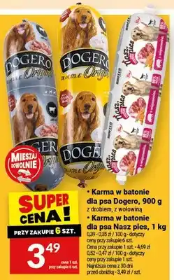 Twój Market Karma w batonie dla psa Nasz pies oferta
