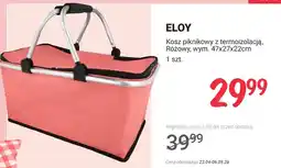 Rossmann Kosz piknikowy z termoizolacją Eloy różowy 47x27x22cm oferta