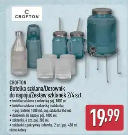 ALDI Zestaw szklanek z pokrywką i słomką Crofton 2szt oferta