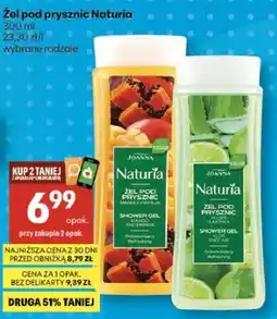 Delikatesy Centrum Żel pod prysznic Naturia aloes i limonka Joanna oferta