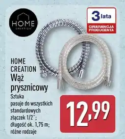 ALDI Wąż prysznicowy Home Creation 1/2 długość 1,75m oferta