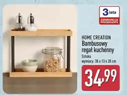 ALDI Bambusowy regał kuchenny Home Creation 38x13x28cm oferta
