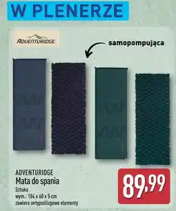 ALDI Mata do spania samopompująca Adventuridge oferta