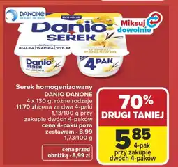 Carrefour Serek homogenizowany Danio oferta