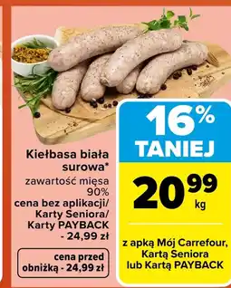 Carrefour Kiełbasa biała Carrefour oferta