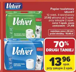 Carrefour Papier toaletowy Velvet oferta