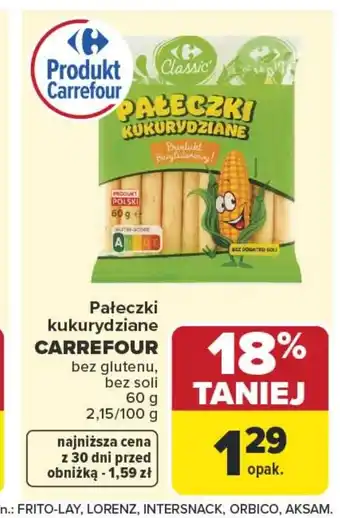 Carrefour Market Pałeczki kukurydziane Carrefour oferta