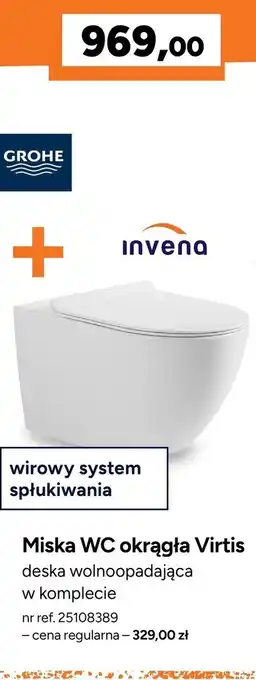 Invena Miska WC okrągła Virtis