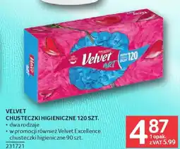 Selgros VELVET CHUSTECZKI HIGIENICZNE 120 SZT. oferta