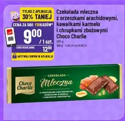 Polomarket Czekolada mleczna z orzeszkami arachidowymi kawałkami karmelu i chrupkami zbożowymi Choco Charlie oferta
