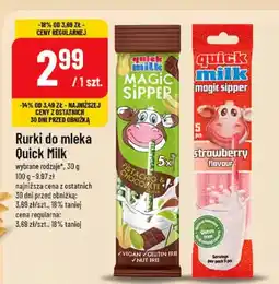 Polomarket Rurki do mleka Quick Milk Magic Sipper strawberry flavour oferta