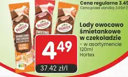 Market Point Lody owocowo śmietankowe w czekoladzie Hortex oferta