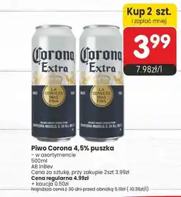 Market Point Piwo Corona Extra 4,5% puszka AB InBev oferta