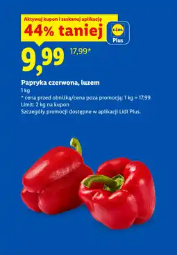 Lidl Papryka czerwona, luzem oferta