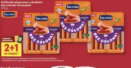 Delikatesy Centrum Kiełbaski wieprzowe z drobiem bez osłonki Tarczyński 2 + 1 oferta