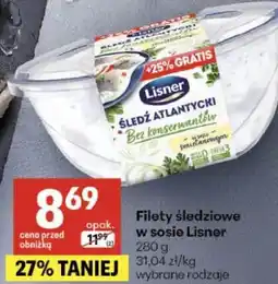 Delikatesy Centrum Filety śledziowe w sosie Lisner oferta