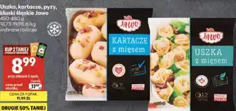Delikatesy Centrum Uszka, kartacze, pyzy, kluski śląskie Jawo oferta