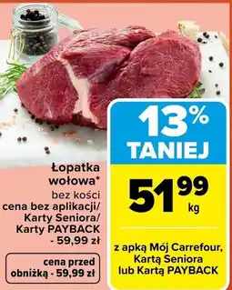 Carrefour Market Łopatka wołowa bez kości oferta