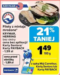 Carrefour Market Filety z mintaja mrożone oferta