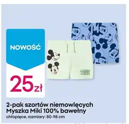 Pepco 2-pak szortów niemowlęcych Disney Myszka Miki 100% bawełny chłopięce oferta