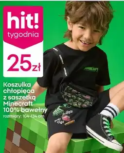 Pepco Koszulka chłopięca z saszetką Minecraft 100% bawełny oferta