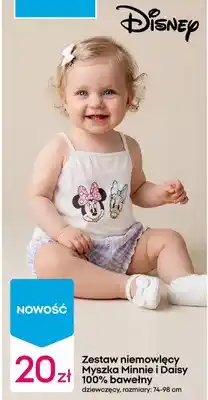 Pepco Zestaw niemowlęcy Disney Myszka Minnie i Daisy 100% bawełny dziewczęcy oferta