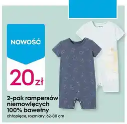 Pepco 2-pak rampersów niemowlęcych 100% bawełny chłopięce oferta