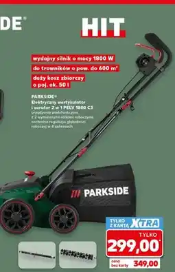 Kaufland Elektryczny wertykulator i aerator Parkside 2w1 PELV 1800 C3 oferta
