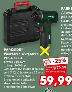 Kaufland Wiertarko-wkrętarka akumulatorowa Parkside PBSA 12 E4 oferta