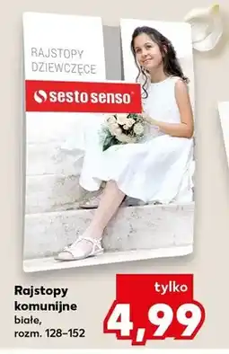 Kaufland Rajstopy komunijne dziewczęce Sesto Senso białe rozm. 128-152 oferta