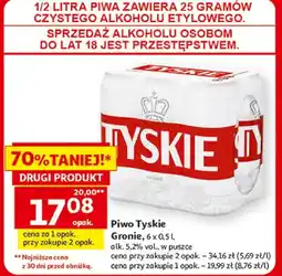 Auchan Piwo Tyskie Gronie w puszce oferta