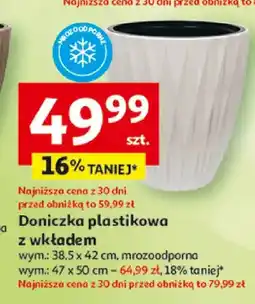 Auchan Doniczka plastikowa z wkładem mrozoodporna 38,5x42cm oferta