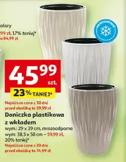 Auchan Doniczka plastikowa z wkładem mrozoodporna 29x39cm oferta