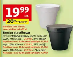Auchan Donica plastikowa antracyt/piaskowy 35x31cm oferta